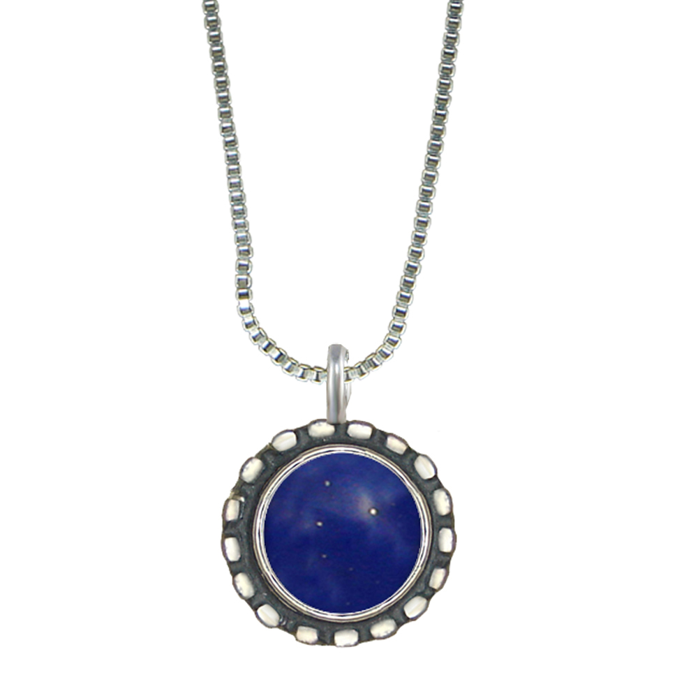 Sterling Silver Little Lapis Lazuli Pendant Necklace